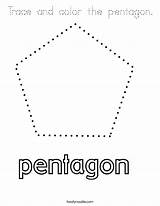 Pentagon Coloring Trace Color Tracing Built California Usa sketch template