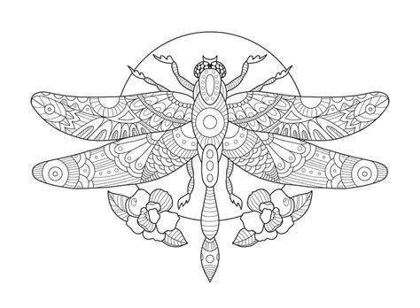wonderful dragonfly coloring page  printable coloring pages  kids