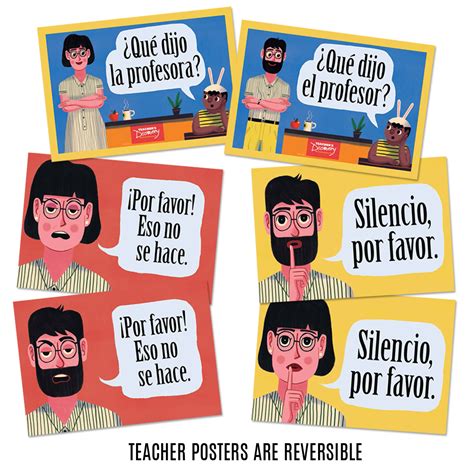 teacher says spanish mini poster set spanish teacher s
