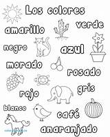 Spanish Coloring Pages Worksheets Colors Numbers Words Preschool Learning Color Printable Kids Worksheet Number Colores Kindergarten Sheets Los Elementary Getcolorings sketch template