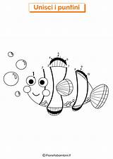 Puntini Unisci Pesce Bambini Pagliaccio Pianetabambini sketch template