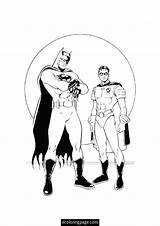Coloring Batman Robin Pages Choose Board Superhero sketch template