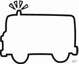 Outline Ambulance Coloring Pages Rescue Clipart Emergency Color Transport Car Vehicles Supercoloring Clipartmag sketch template