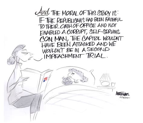 ann telnaes cartoons the second trump impeachment trial the