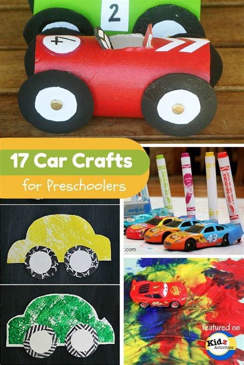 car crafts  preschoolers featured  kidz activities toddler fun