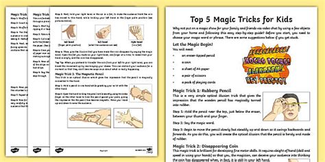 free magic tricks teacher made twinkl
