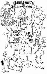 Paper Dolls Jane Arden 1934 Costumes Lida Circus February Coloring Her Doll Sheets Adult Three Toys Pages Strips Comic Spring sketch template