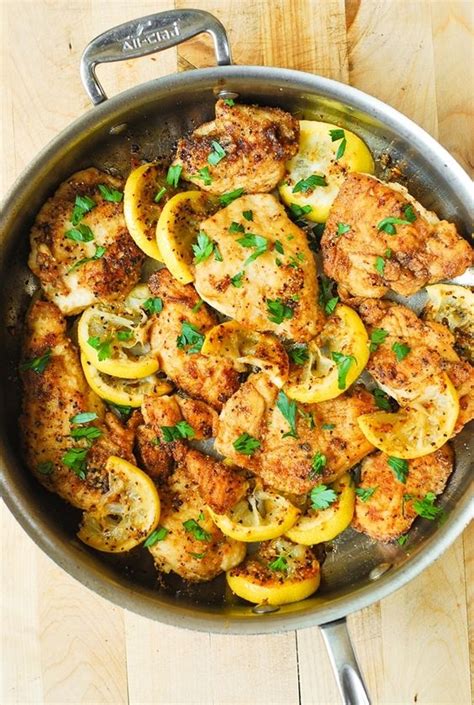 easy lemon chicken skillet dinner recipe simple recipes