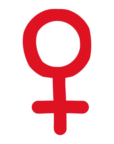 female symbol red