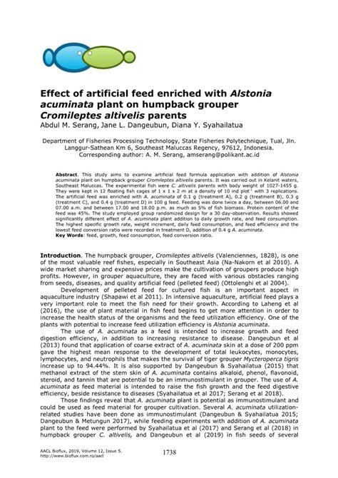 effect  artificial feed enriched  alstonia acuminata plant