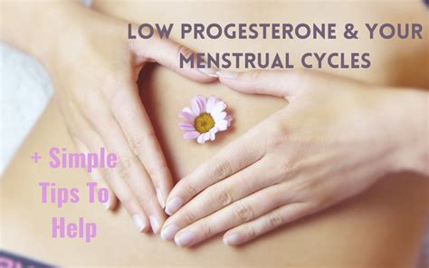 low progesterone and your menstrual cycle simple tips to help