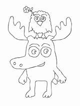 Moose Zee Coloring Kids Drawing Standing Head Pages Printable Categories Paintingvalley sketch template