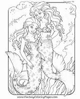 Coloring Mermaid Pages Mermaids Adults Printable Games Mako Colouring Detailed Realistic Adult Color Tail Beautiful Print Ocean Popular Sheet Sheets sketch template