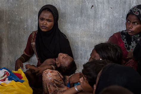 indonesia weak starving and dehydrated rohingya and