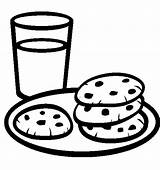 Cookies Coloring Pages Cookie Milk Chocolate Chip Clipart Plate Drawing Collection Colouring Jar Pancake Drinks Kids Library Graphic High Color sketch template
