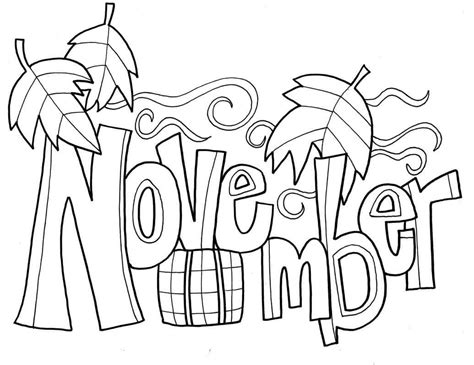 november  coloring page  printable coloring pages  kids