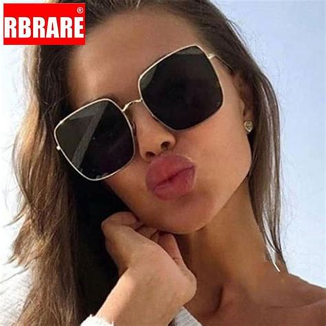rbrare luxury square sunglasses women brand designer retro alloy frame