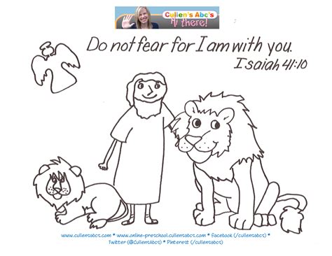 daniel   lions den bible memory verse coloring page