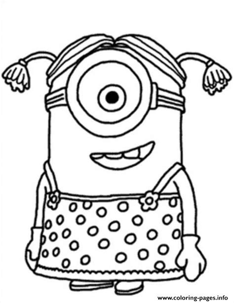girl  minion coloring pages printable