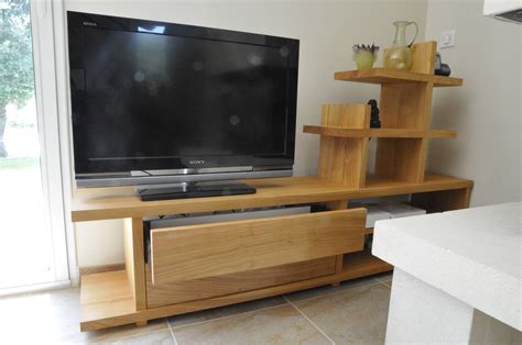 meuble tele design bois massif