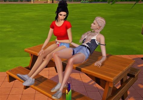 picnic table chat pose at josie simblr sims 4 updates