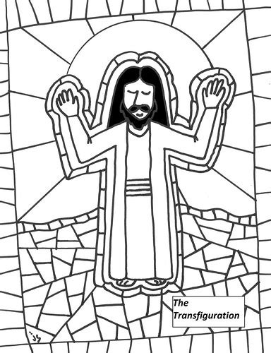 transfiguration coloring page charleedrake