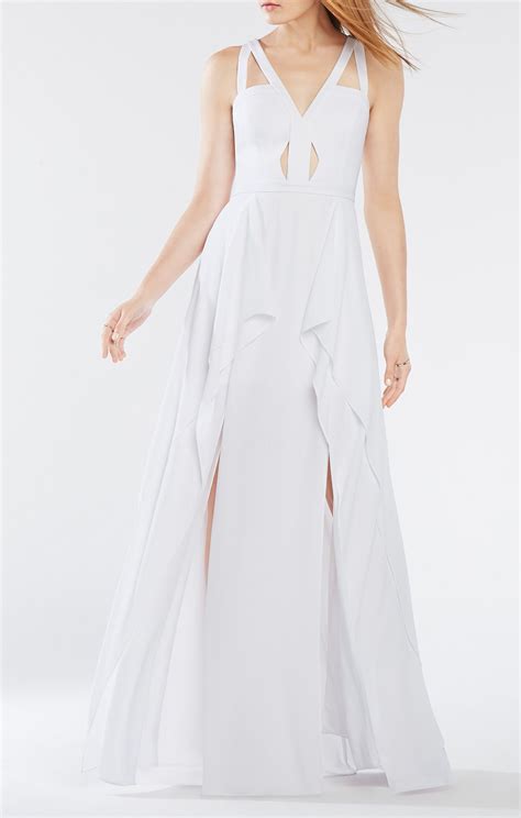 juliana cutout ruffle gown short wedding dress gowns chic wedding gown