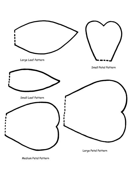rose templates  clipart