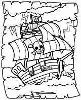 Pirate Pirates Coloring Boat Big Kids Pages Jolly Roger Flag Color sketch template