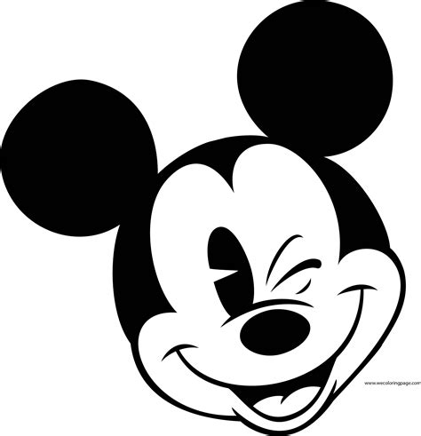 mickey mouse face coloring page  wecoloringpagecom