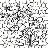 Stained Glass Patterns Coloring Painting Pages Simple Flower Outline Drawing Pattern Medieval Peacock Printable Window Guide Popular Kids Comments Coloringhome sketch template
