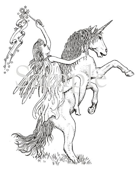 fairy  unicorn coloring pages   unicorn coloring pages