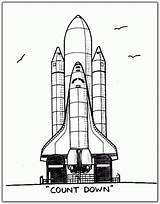 Coloring Pages Spaceship Nasa Space Printable Kids Count Down Shuttle Solar System Rocks Shuttles Rockets sketch template