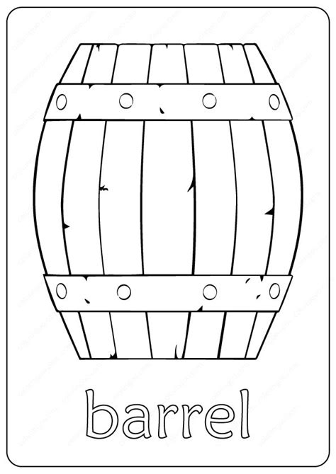 printable barrel outline coloring page coloring pages  coloring