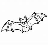 Bat Flying Coloring Halloween Coloringcrew sketch template