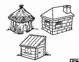 Pigs Little House Three Houses Coloring Brick Drawing Stick Template Pages Sketch Kids Color Printable Getdrawings Getcolorings Print sketch template