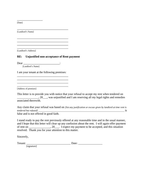 letter tenant notice  template pdffiller