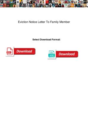 fillable  eviction notice letter  family member eviction