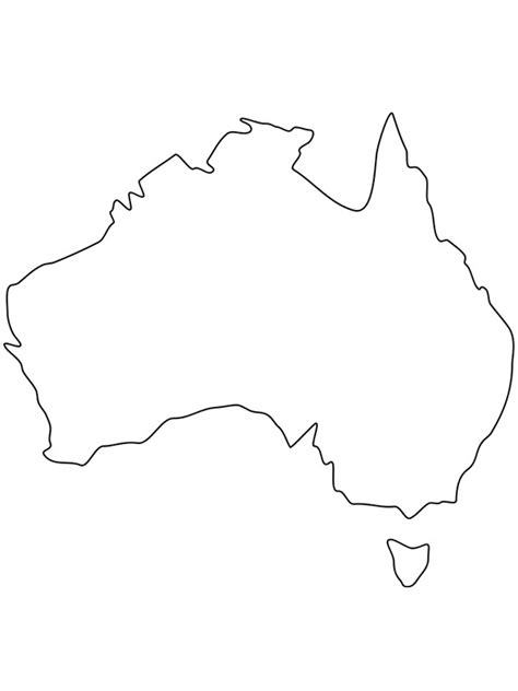 austrailia printable map coloring page australia map coloring pages