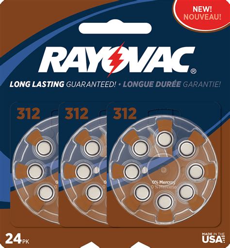 buy rayovac size  hearing aid batteries  pack lza zm