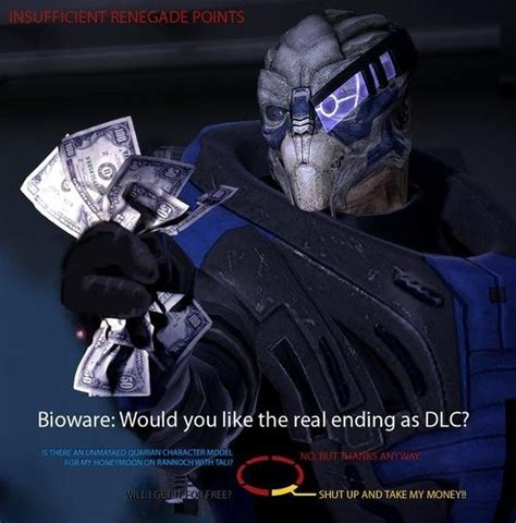 bioware would you like the real ending as dlcthebe an 0nmasked quar