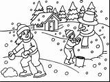 Snow Coloring Pages Winter Getdrawings Landscape Sheets sketch template
