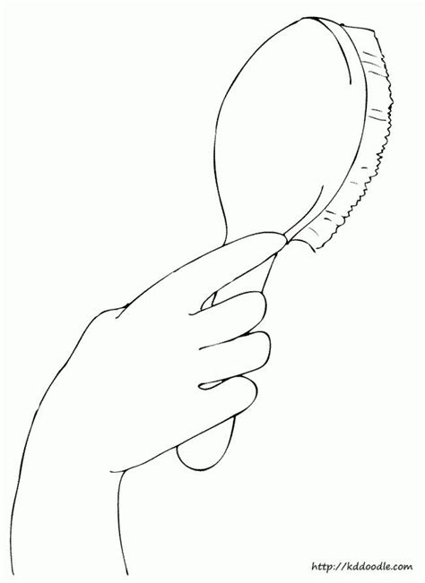 comb hair brush coloring page coloring pages