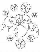 Tamatoa Crab Moana Coloring Pages Shamrock Color Printable Funny sketch template
