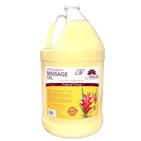 Tropical Citrus Massage Oil Gallon By Lapalm