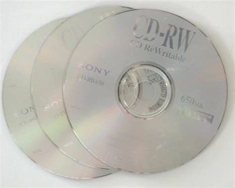 3 Sony Blank Cd Rw Compact Disc Rewritable Media Multi