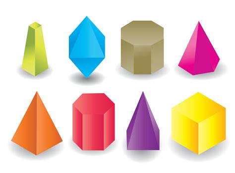 colored geometric prism shape vector  vector art  vecteezy