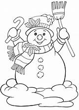 Coloring Pages December Kids Frosty sketch template