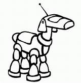 Robot Coloring Dog Pages Sheets Robots Colouring Color Cartoon Kids Printable Outline Clipart Simple Animal Cliparts Coloring4free Clip House Drawing sketch template