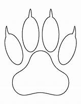 Lion Paw Print Printable Outline Template Stencil Foot Clipart Pattern King Crafts Templates Drawing Cut Patternuniverse Use Patterns Cliparts Stencils sketch template